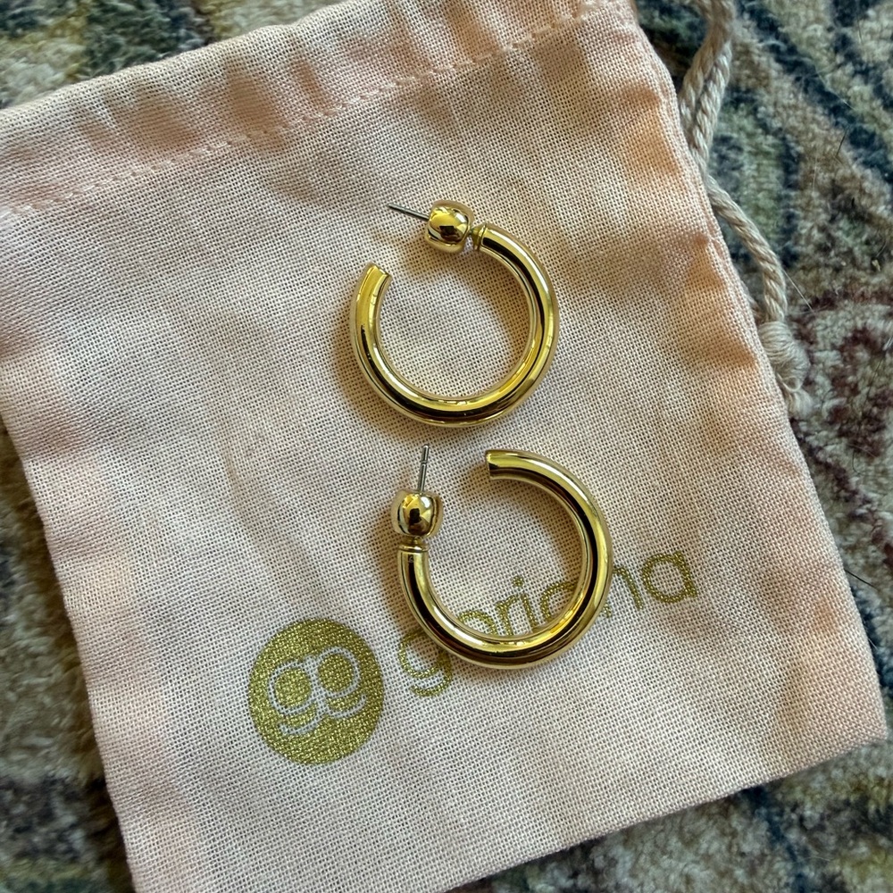 Gorjana 14K Gold Plated Hoop Earrings - Picture 2 of 3